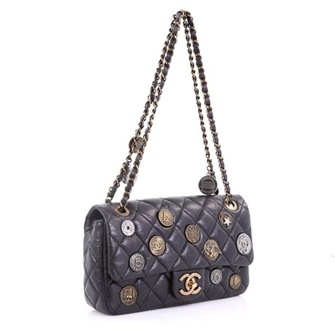 chanel coin medallion flap bag quilted aged calfskin medium|Chanel Medallion Flap .